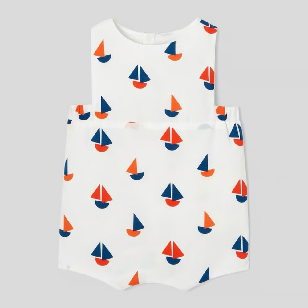 Jacadi Baby Unisex Sailboat Romper - Size 12M - Picture 14 of 16